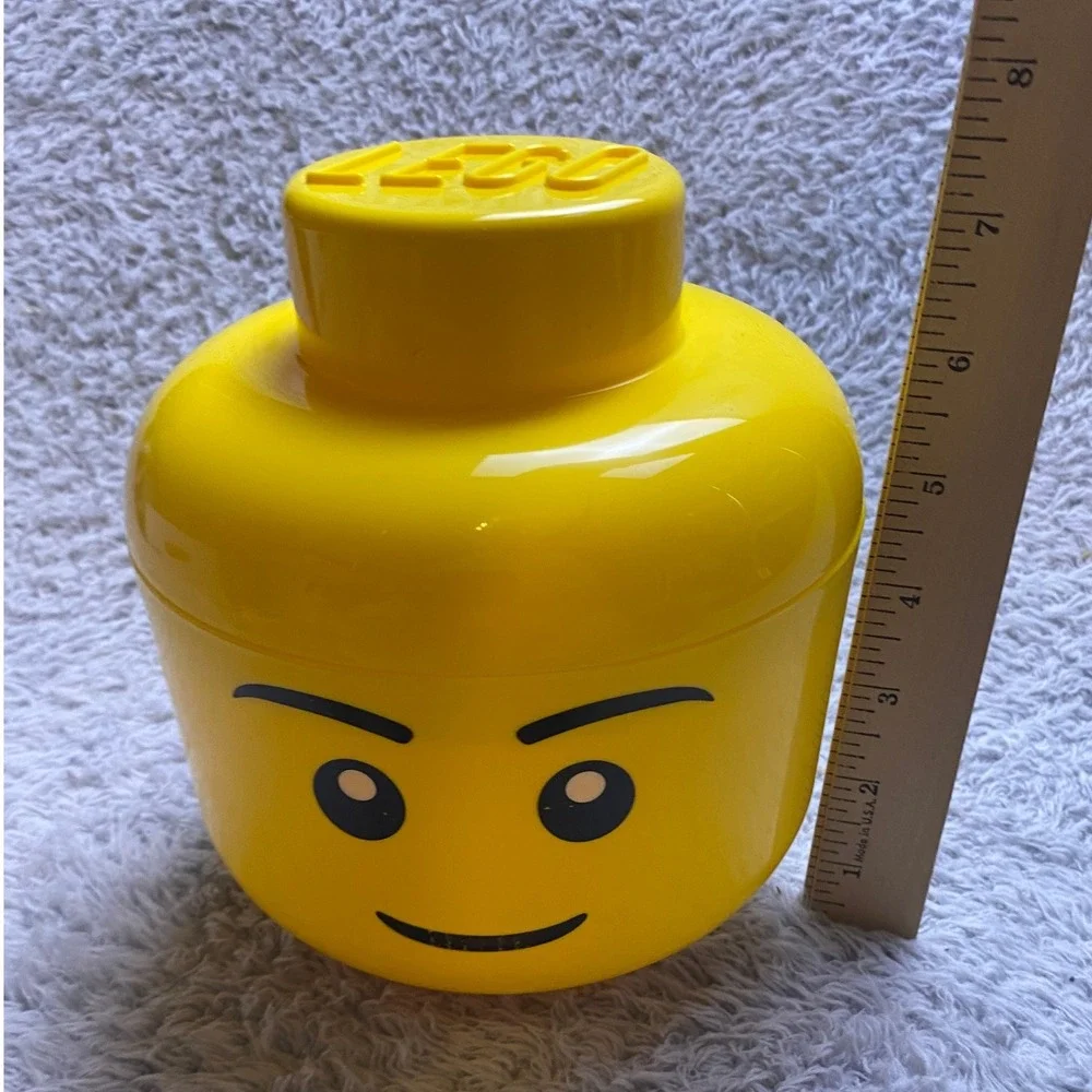 LEGO Iconic Storage Head Small Yellow Container Organizer Collectible New in Box